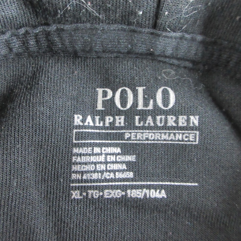 Polo Ralph Lauren Hoodie Mens XL Black Performance Full Zip Fleece Pony Logo - Picture 5 of 11